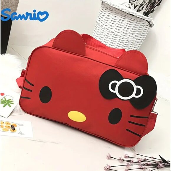 Hello Kitty Large Red Duffle Travel Bag – Cute & Spacious Collector’s Must-Have - Picture 1 of 3
